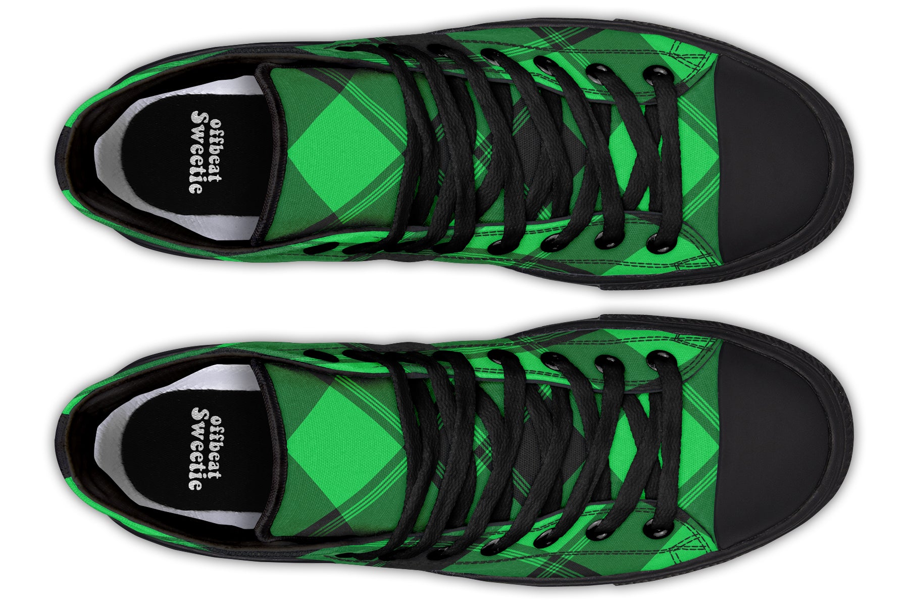 Lucky Green Plaid High Tops