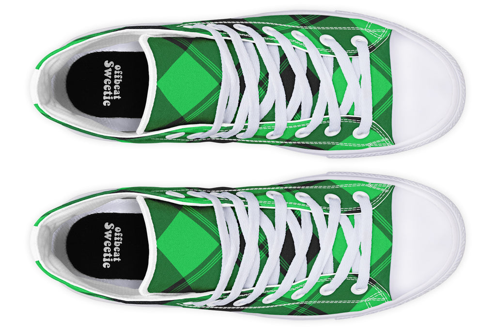Lucky Green Plaid High Tops