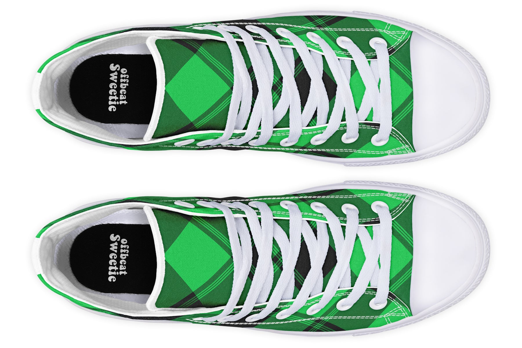 Lucky Green Plaid High Tops