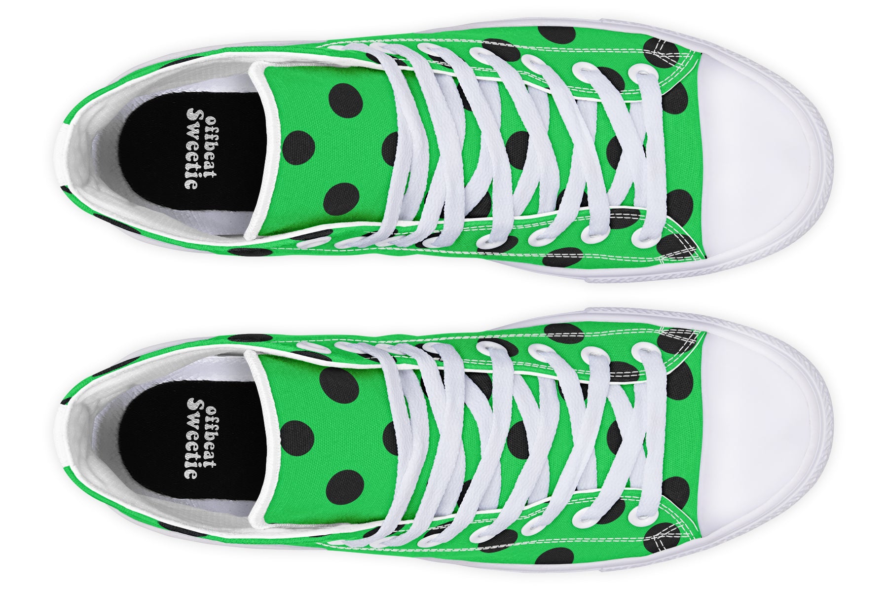 Lucky Green Polka Dot High Tops