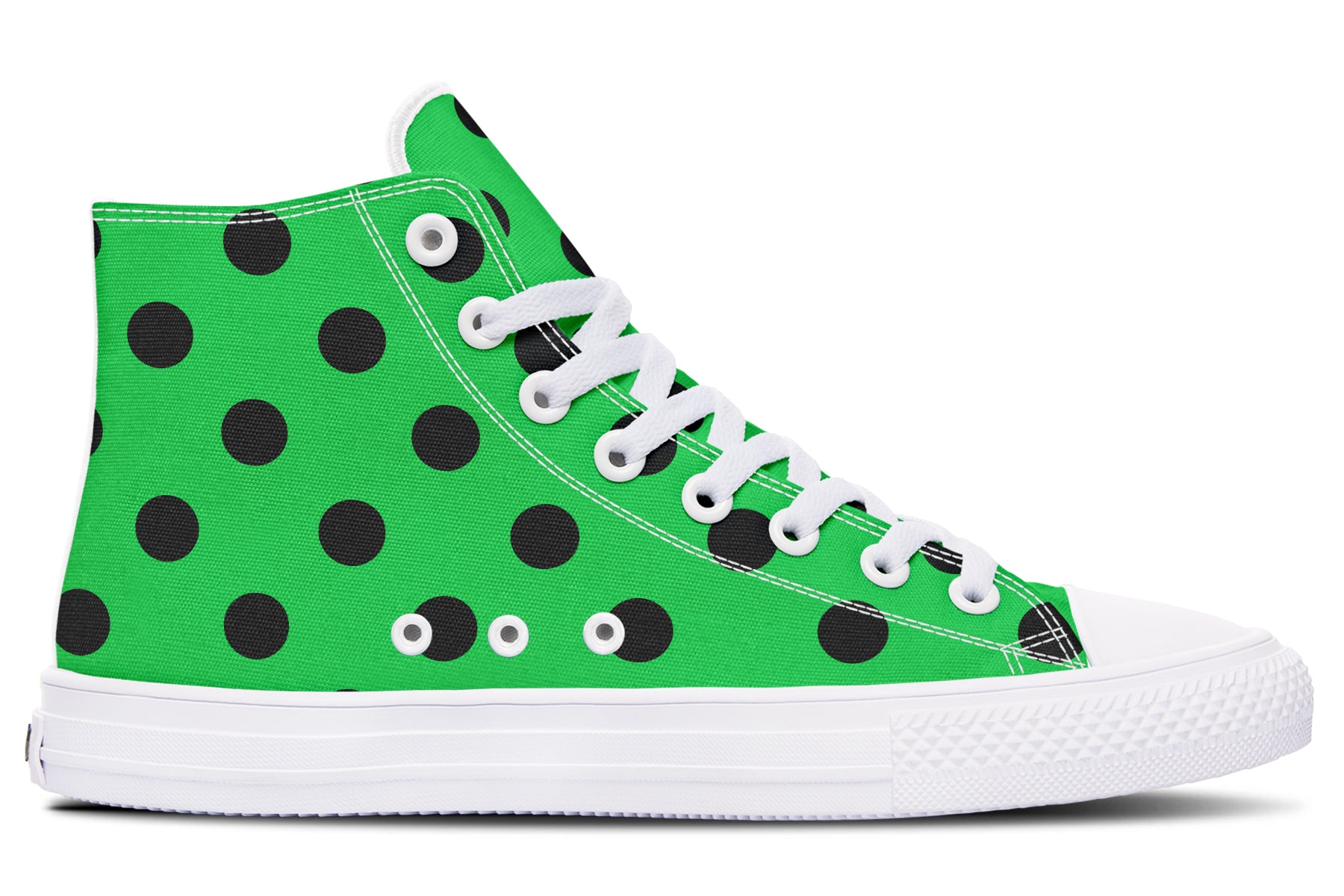 Lucky Green Polka Dot High Tops (Wide)