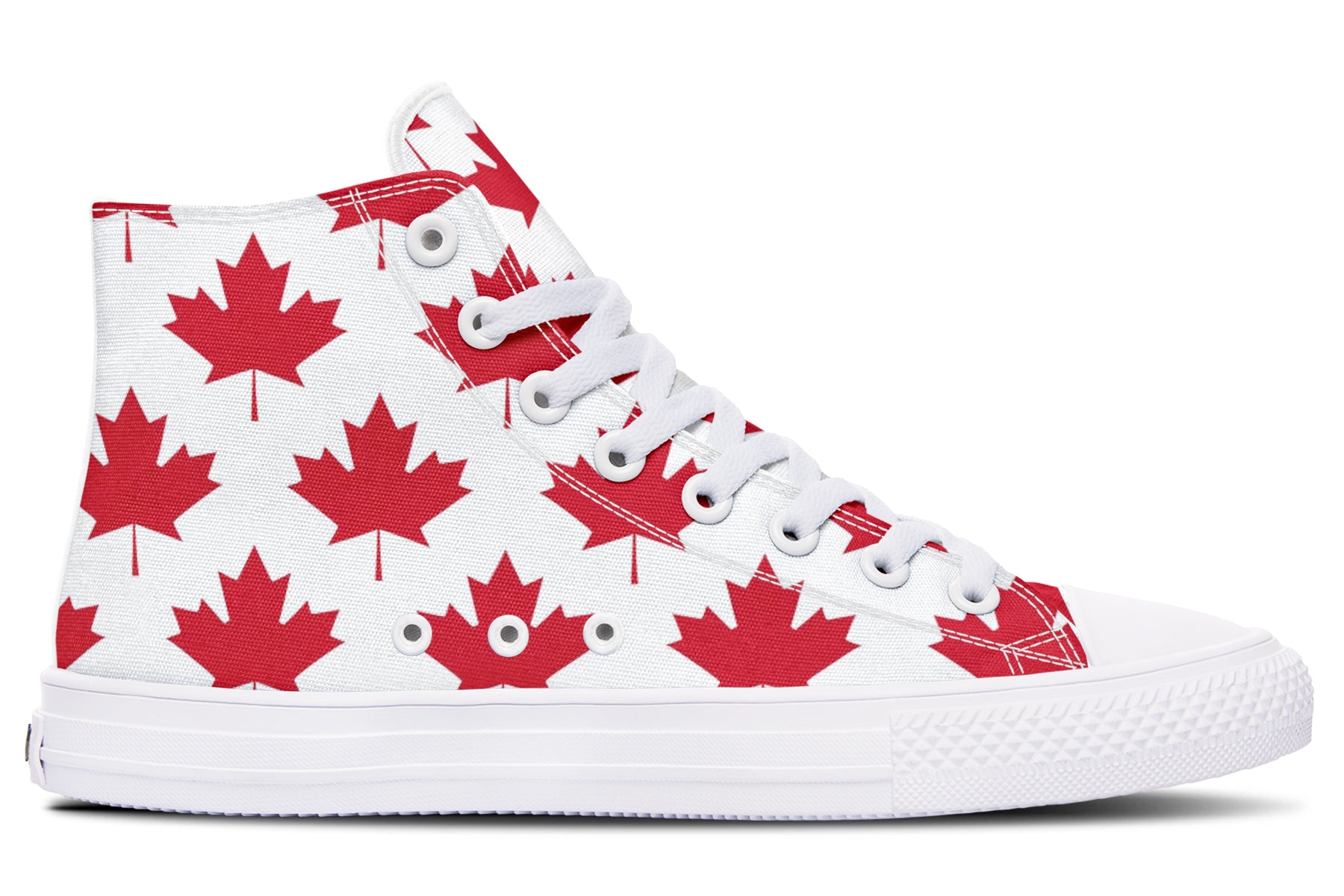 Maple Leaves White High Tops - Offbeat Sweetie