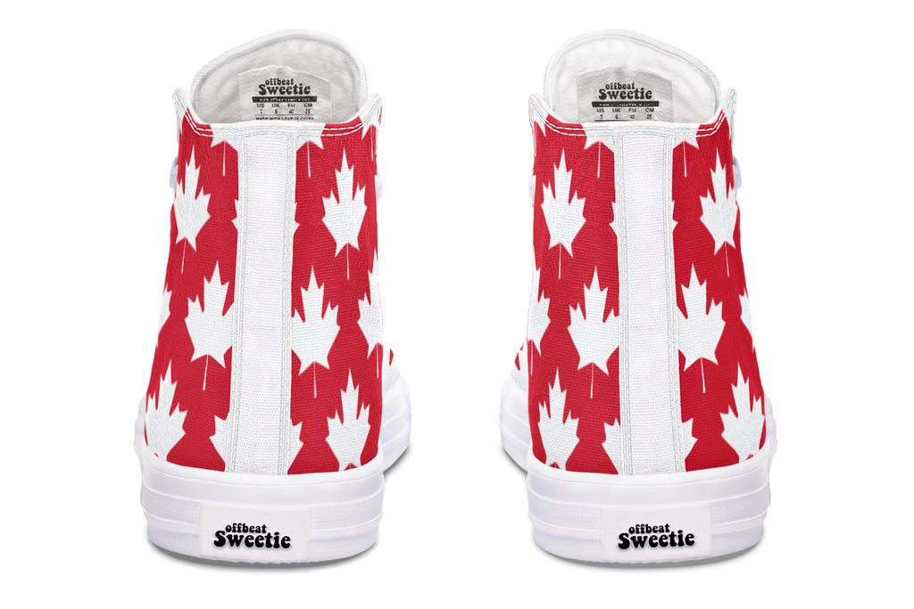 Maple Leaves Red High Tops - Offbeat Sweetie