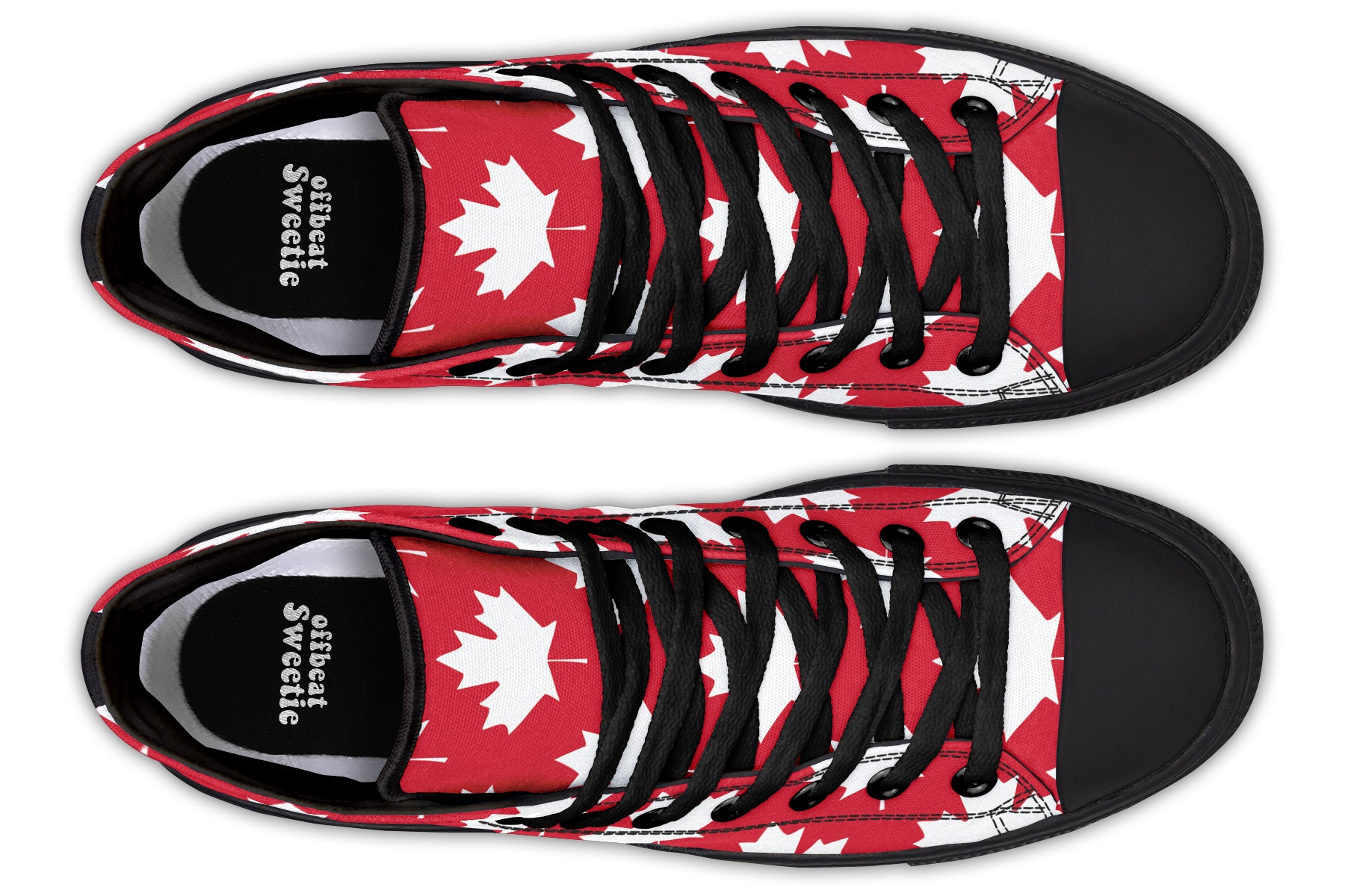 Maple Leaves Red High Tops - Offbeat Sweetie