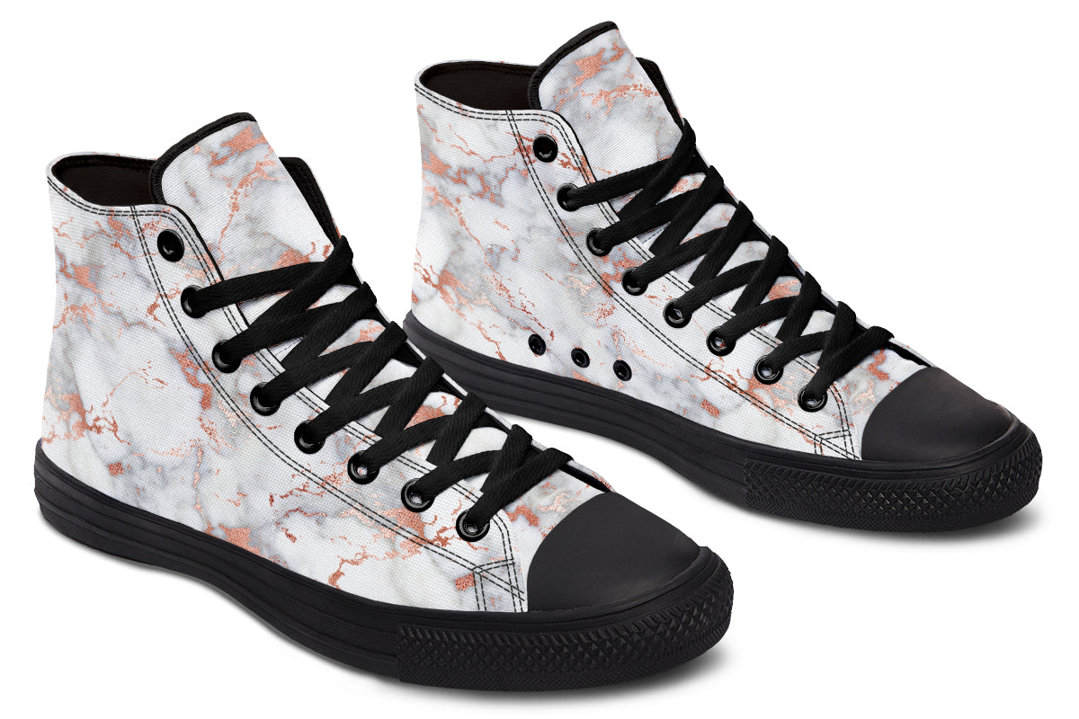 Marble Blush High Tops - Offbeat Sweetie