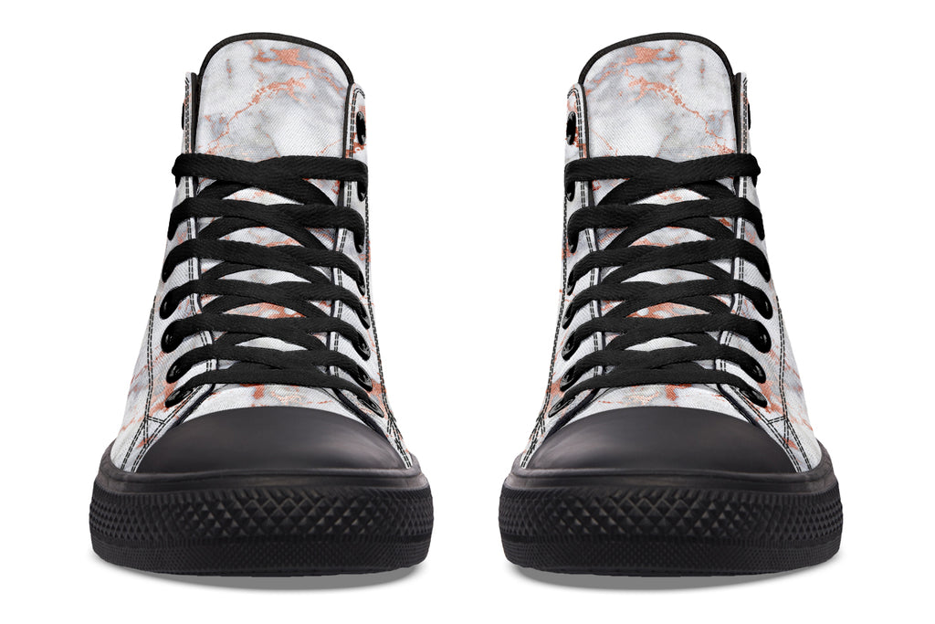 Marble Blush High Tops - Offbeat Sweetie