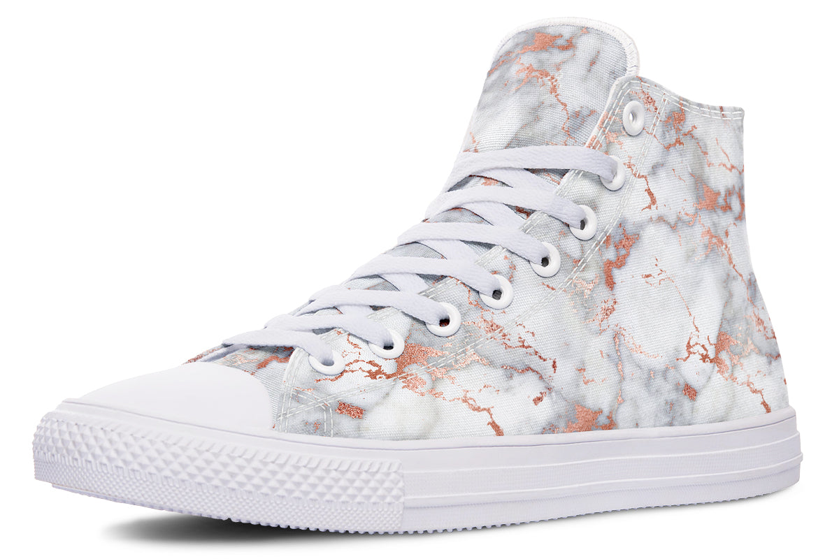 Marble Blush High Tops - Offbeat Sweetie