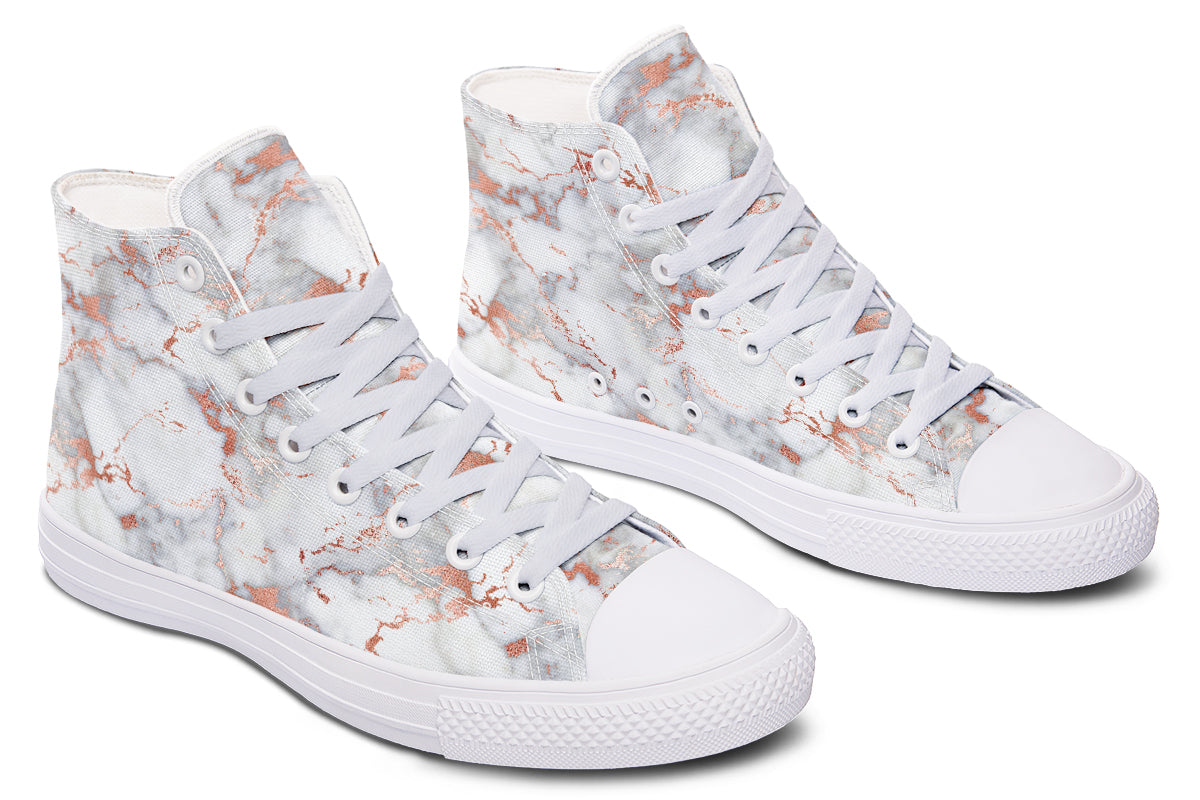 Marble Blush High Tops - Offbeat Sweetie