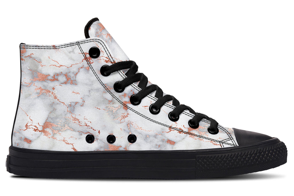 Marble Blush High Tops - Offbeat Sweetie