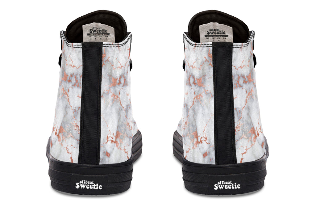 Marble Blush High Tops - Offbeat Sweetie