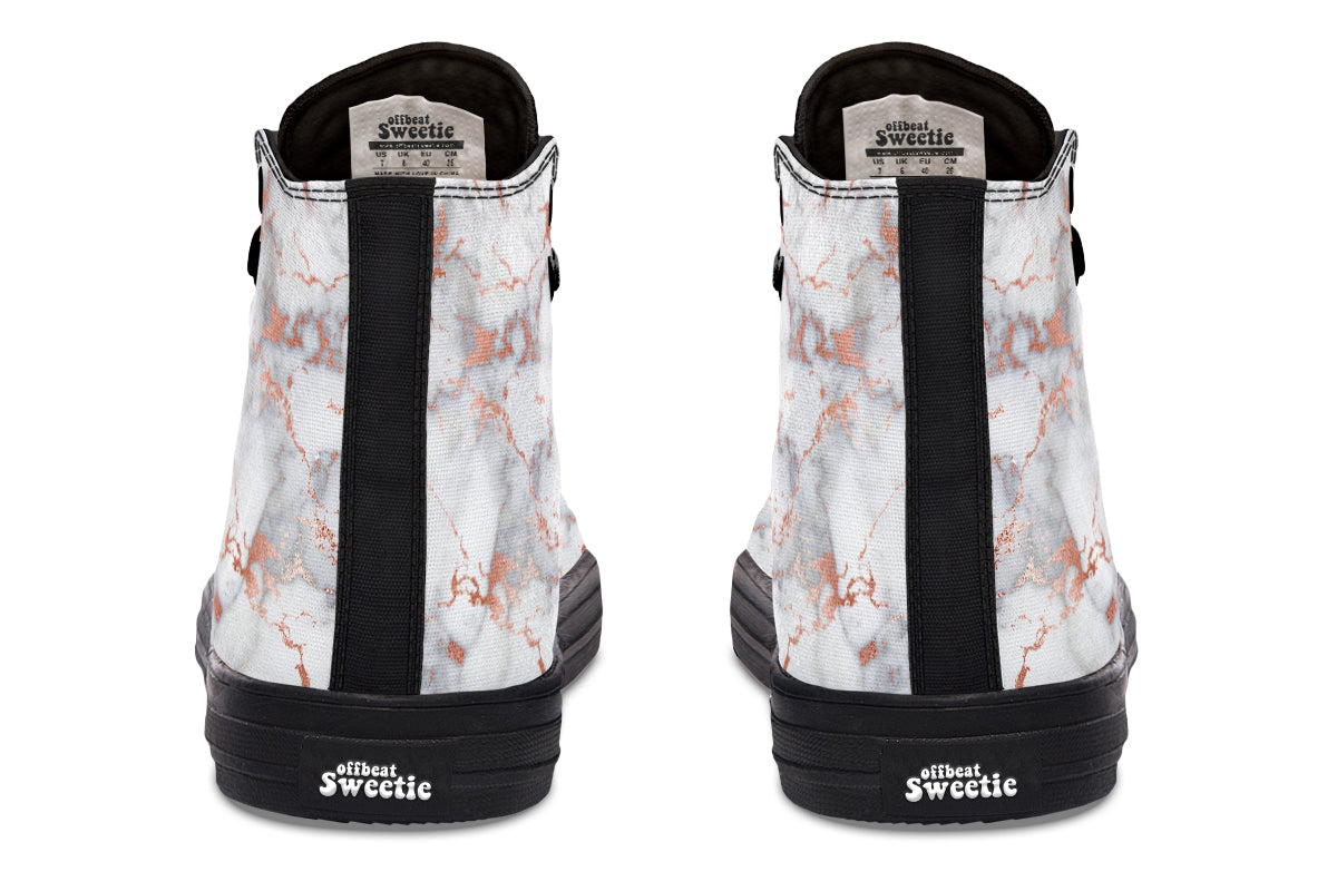 Marble Blush High Tops - Offbeat Sweetie