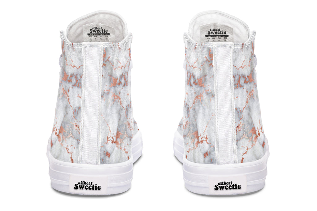 Marble Blush High Tops - Offbeat Sweetie
