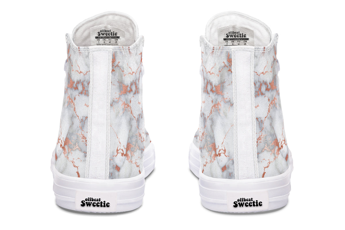 Marble Blush High Tops - Offbeat Sweetie