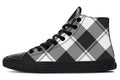 Black And White Plaid High Tops
