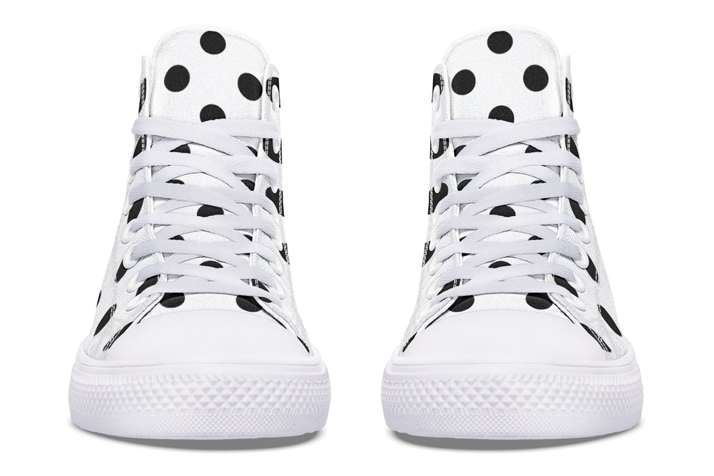 Marshmallow White Polka Dot High Tops