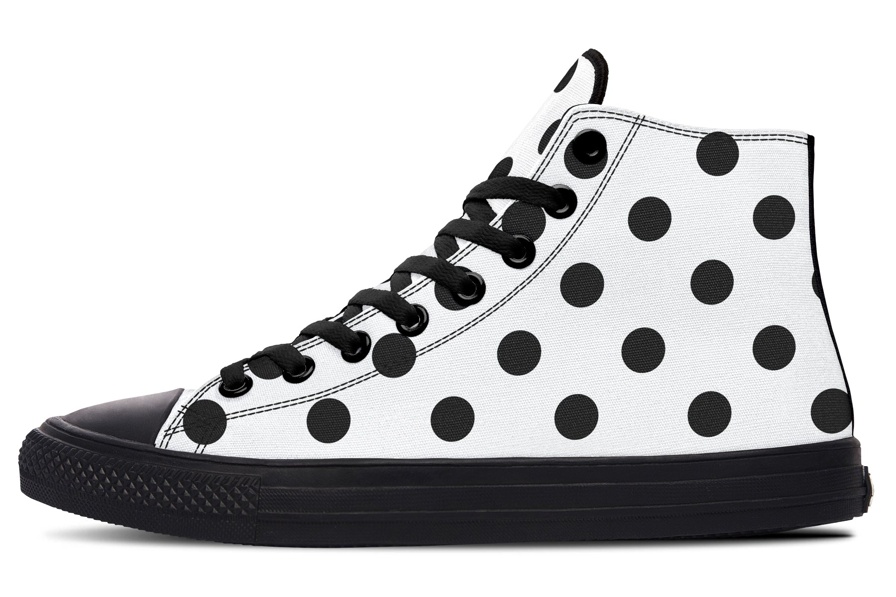 Marshmallow White Polka Dot High Tops