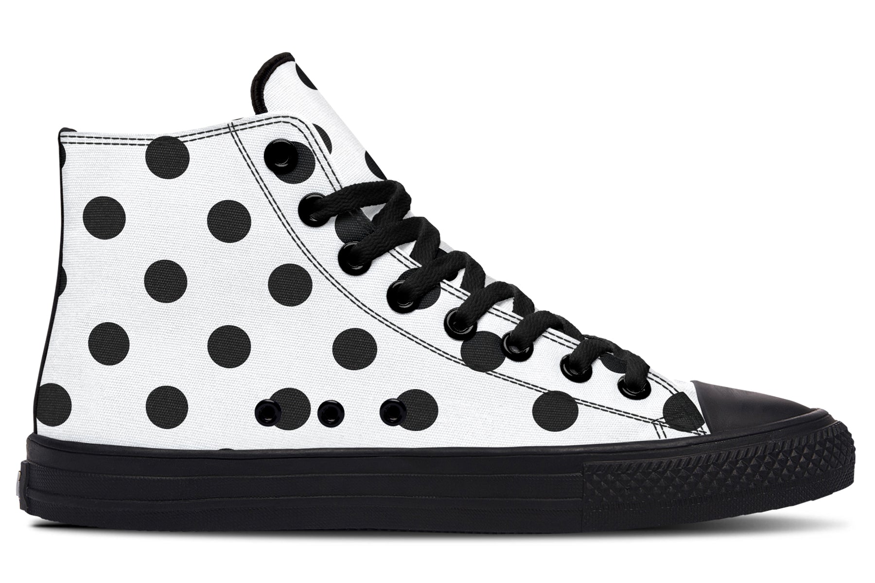 Marshmallow White Polka Dot High Tops