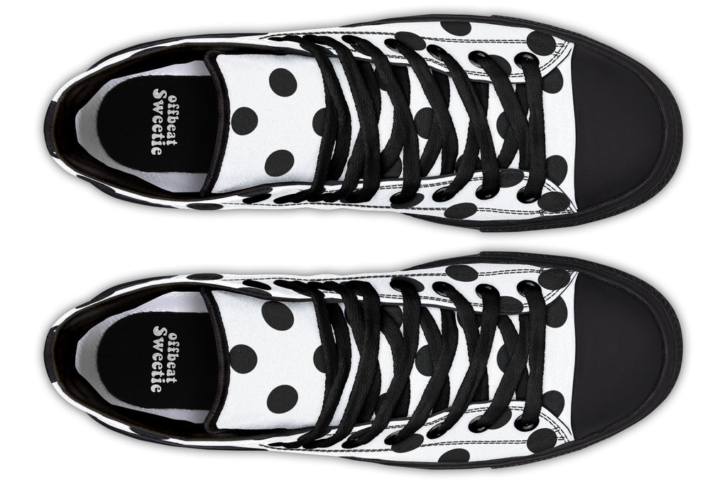 Marshmallow White Polka Dot High Tops