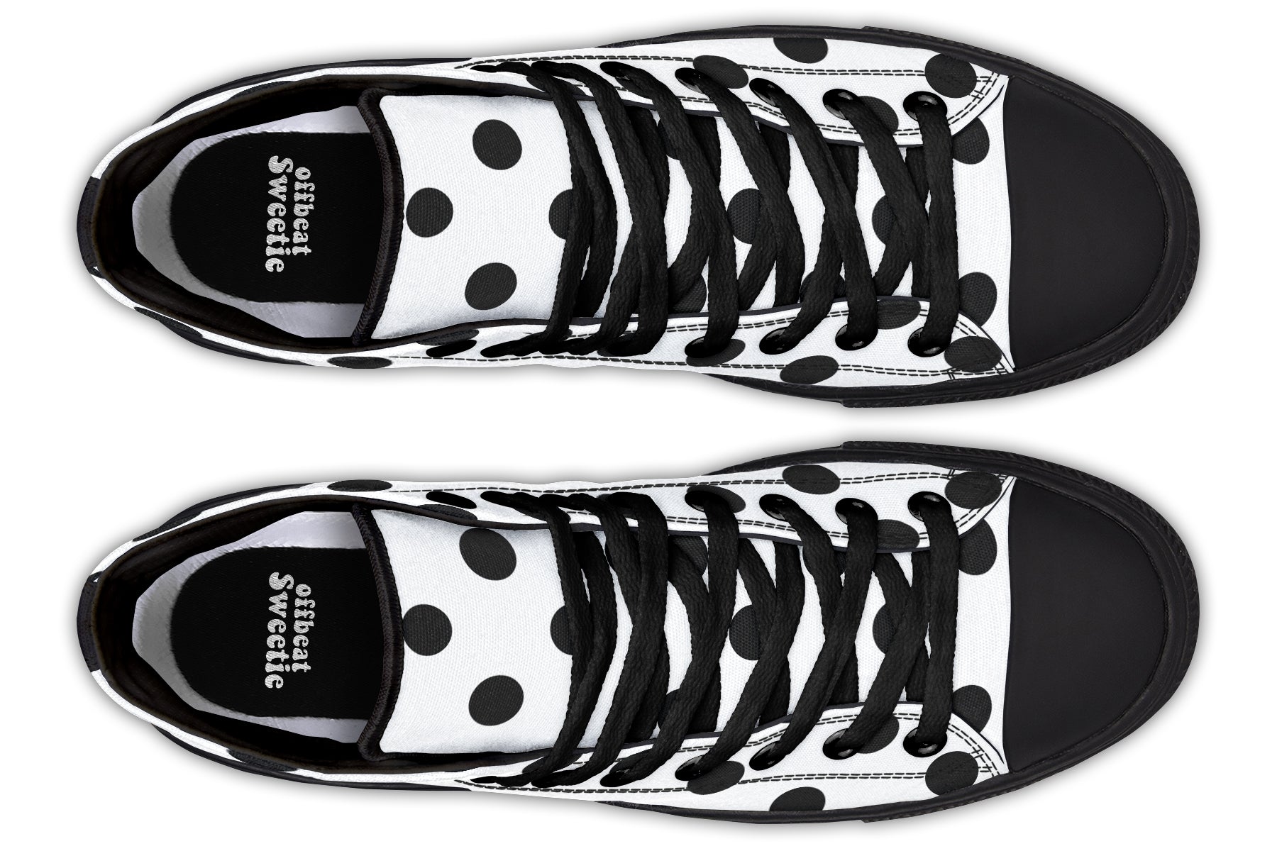 Marshmallow White Polka Dot High Tops