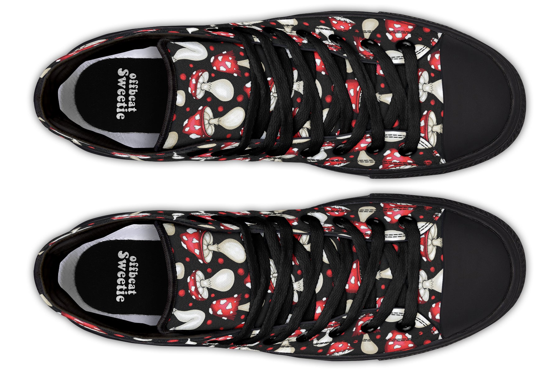 Mushrooms High Tops - Offbeat Sweetie