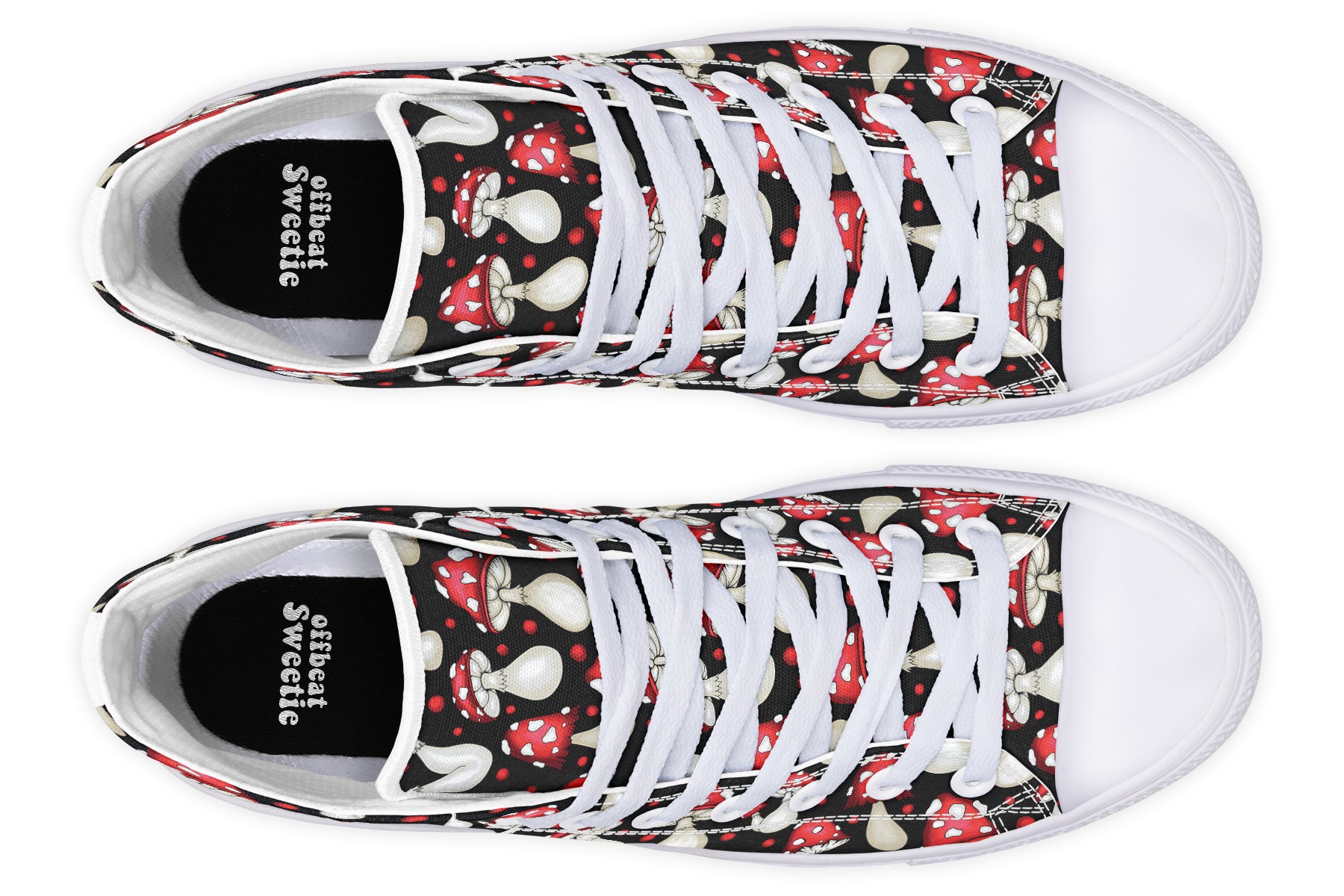 Mushrooms High Tops - Offbeat Sweetie