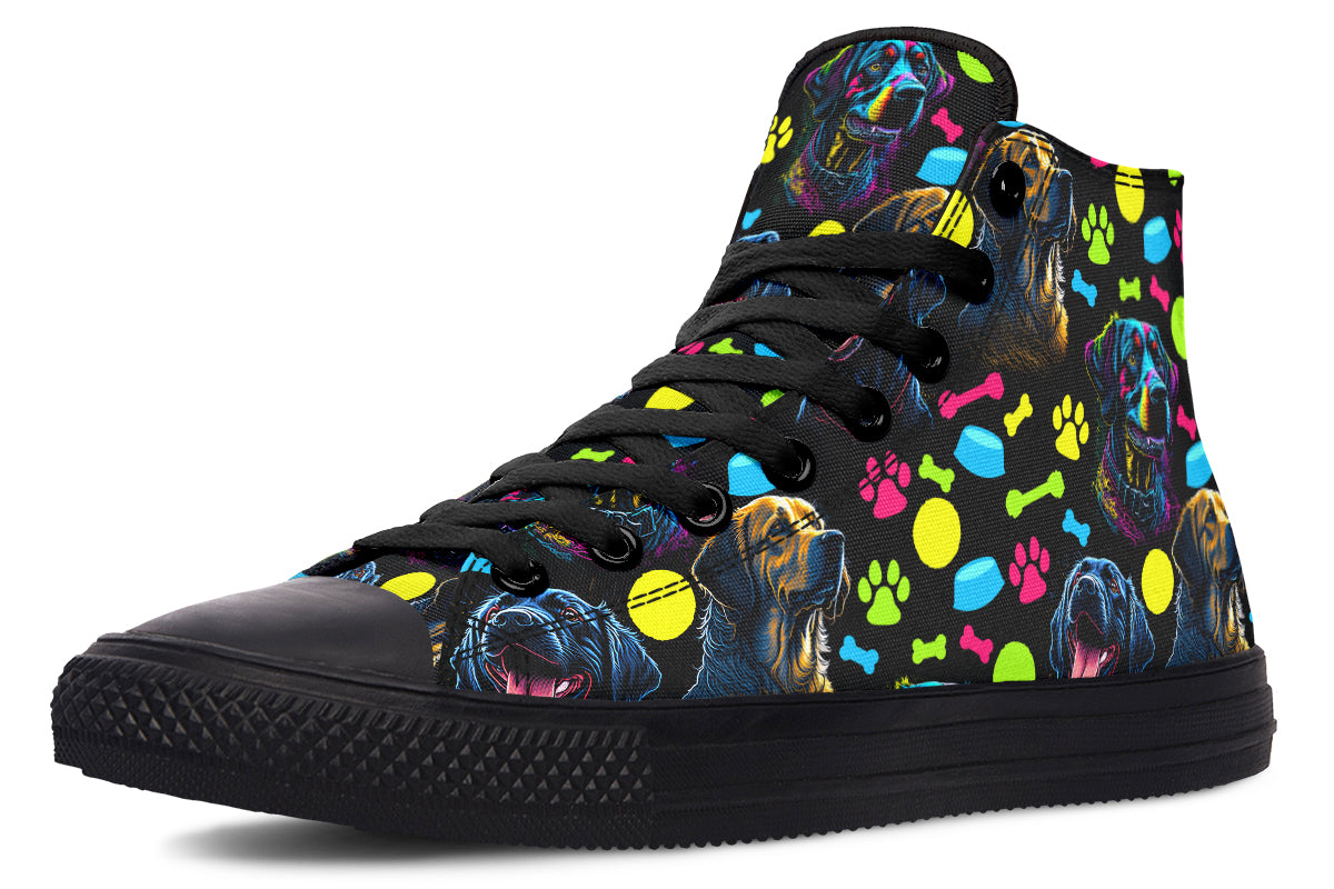 Neon Dogs High Tops - Offbeat Sweetie