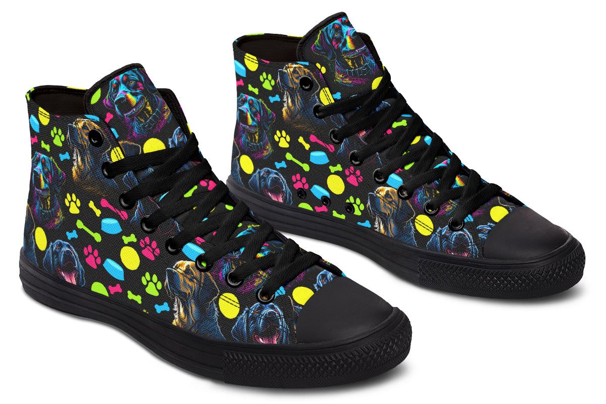 Neon Dogs High Tops - Offbeat Sweetie