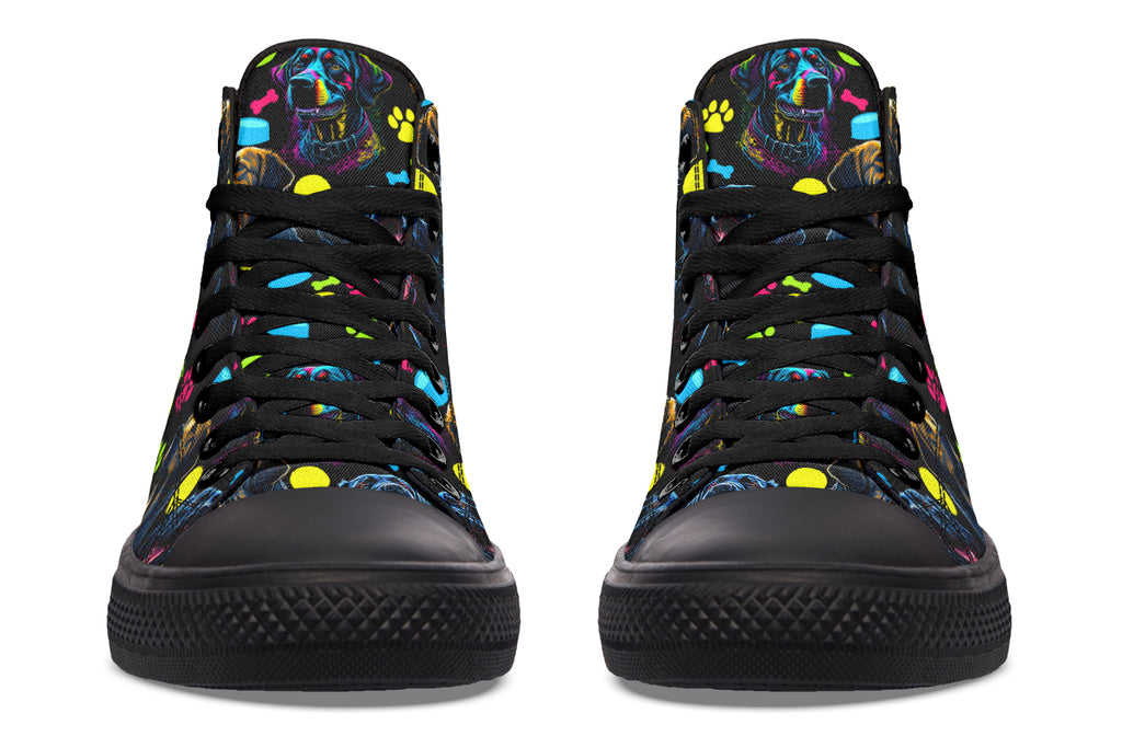 Neon Dogs High Tops - Offbeat Sweetie