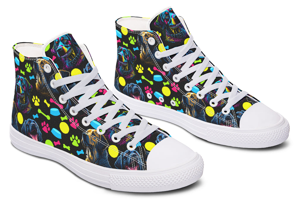 Neon Dogs High Tops - Offbeat Sweetie