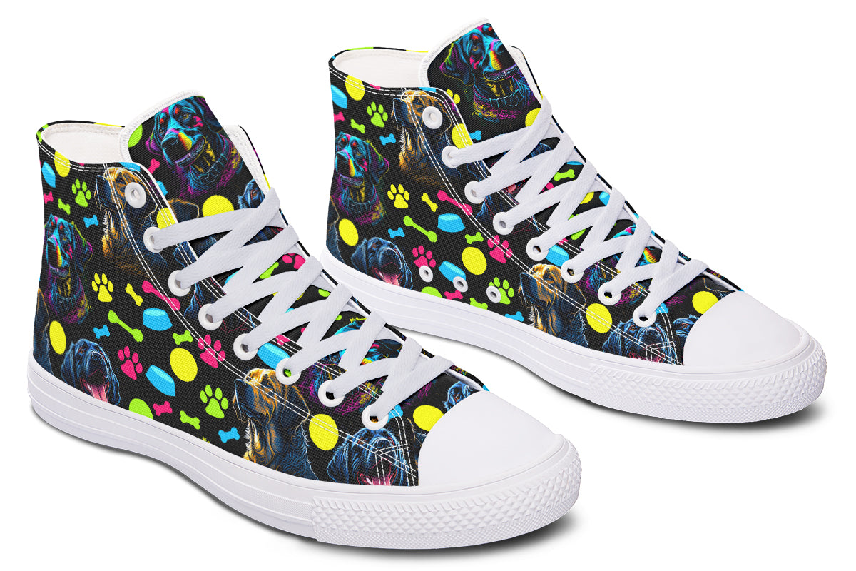 Neon Dogs High Tops - Offbeat Sweetie