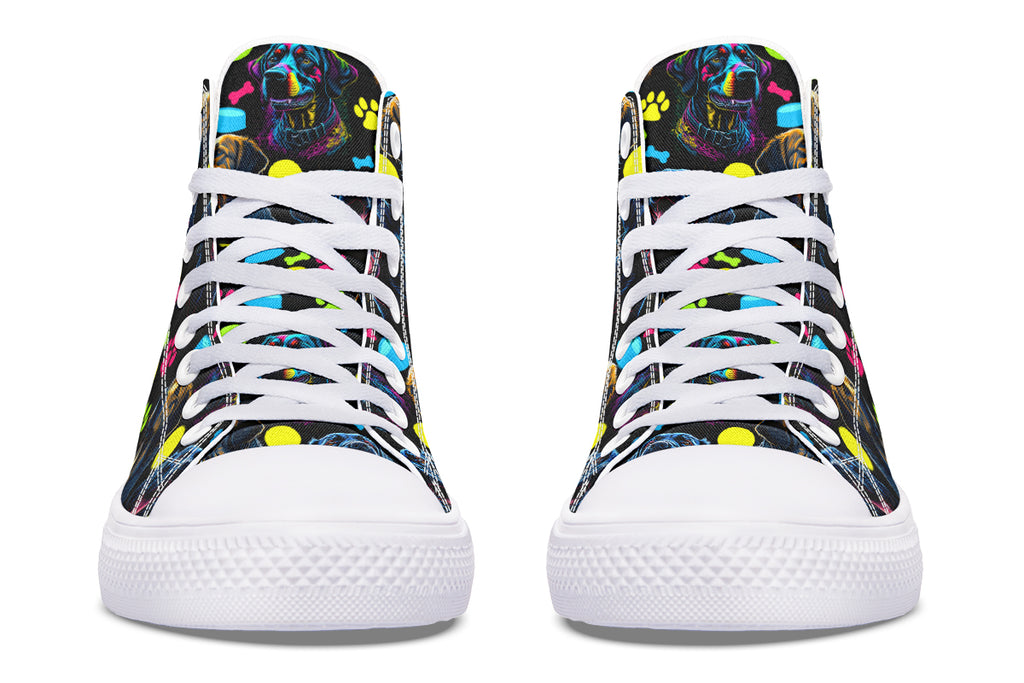 Neon Dogs High Tops - Offbeat Sweetie