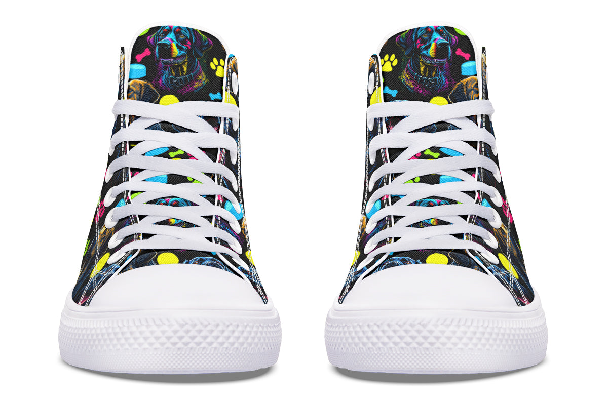 Neon Dogs High Tops - Offbeat Sweetie