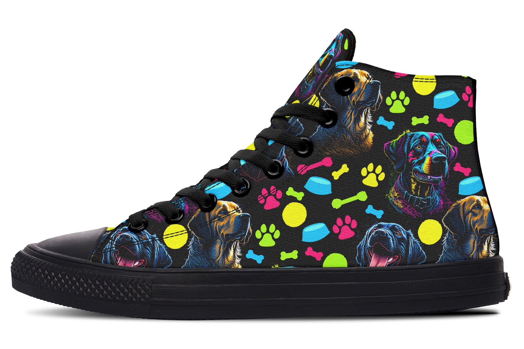Neon Dogs High Tops - Offbeat Sweetie