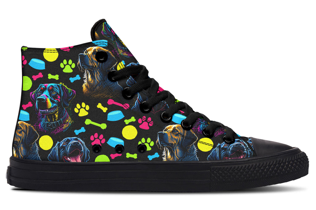 Neon Dogs High Tops - Offbeat Sweetie