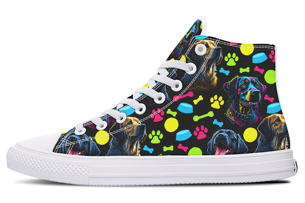 Neon Dogs High Tops - Offbeat Sweetie