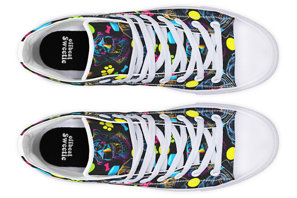Neon Dogs High Tops - Offbeat Sweetie
