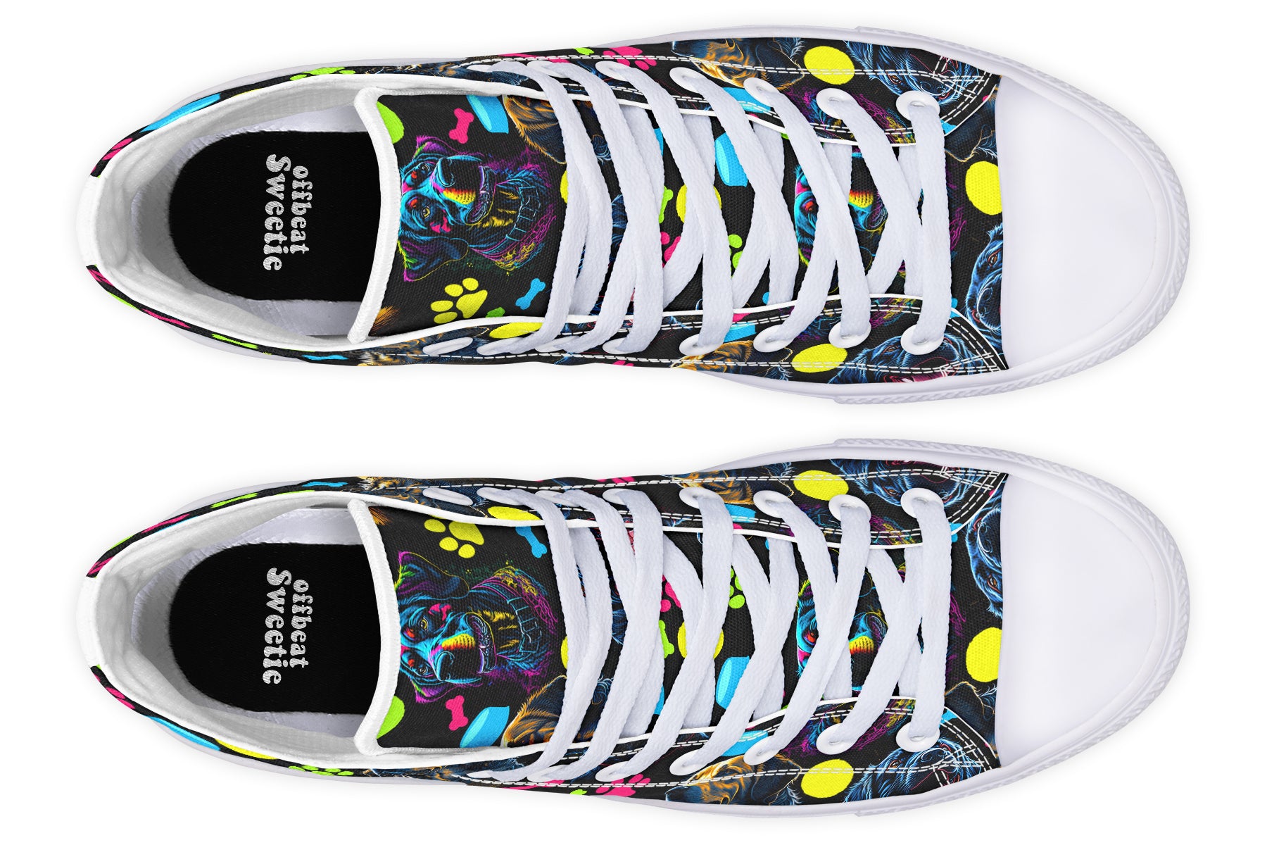 Neon Dogs High Tops - Offbeat Sweetie