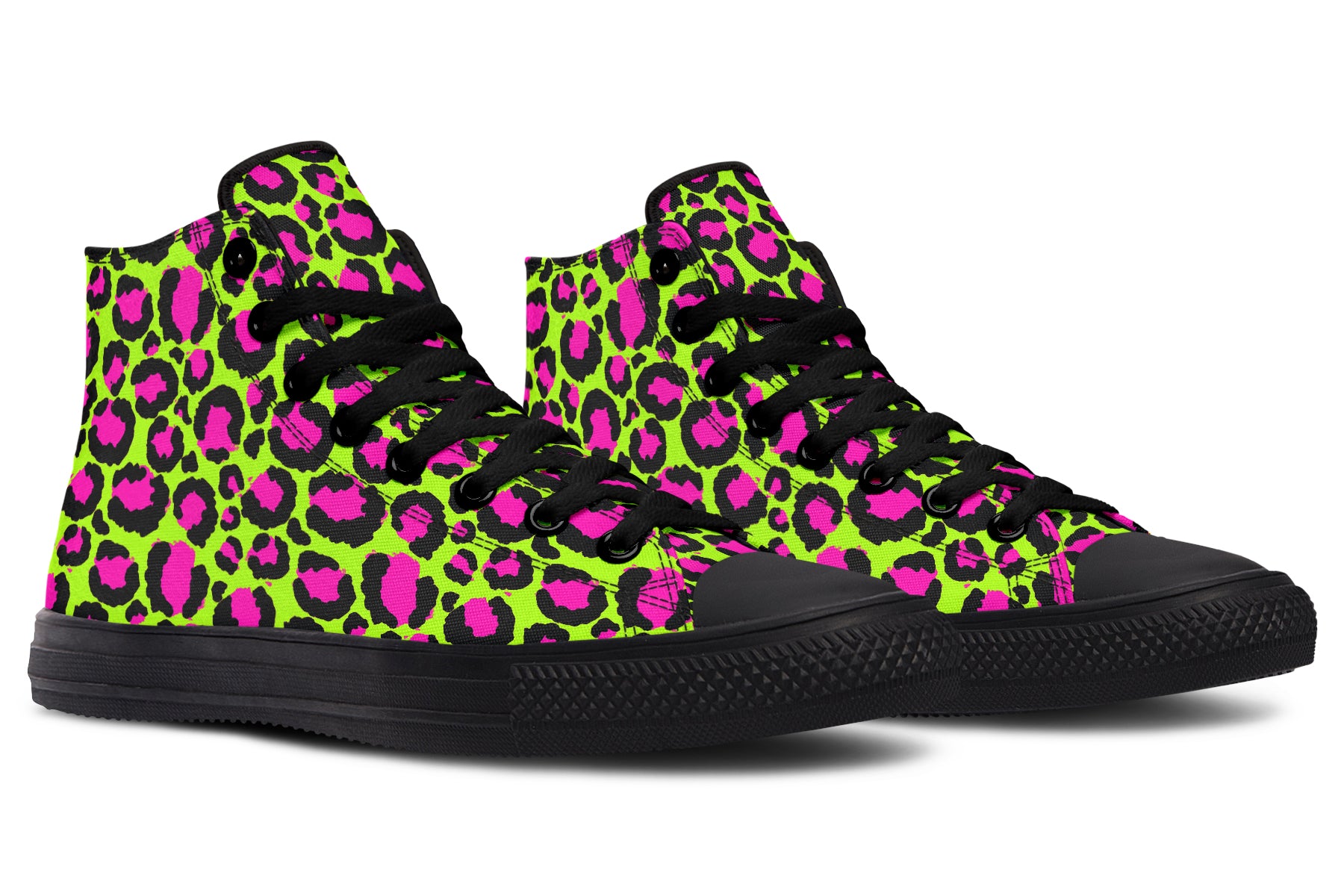 Neon Leopard High Tops - Offbeat Sweetie