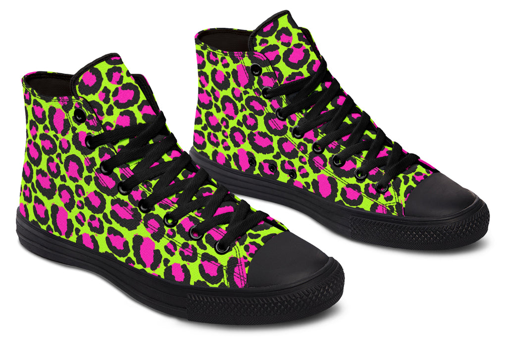 Neon Leopard High Tops - Offbeat Sweetie