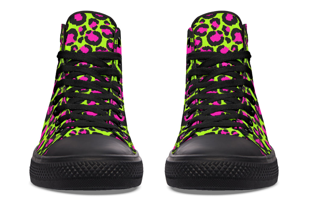 Neon Leopard High Tops - Offbeat Sweetie