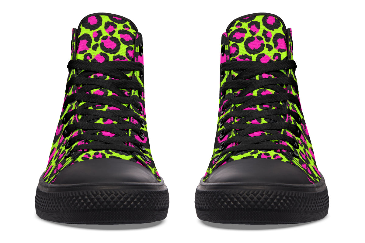 Neon Leopard High Tops - Offbeat Sweetie