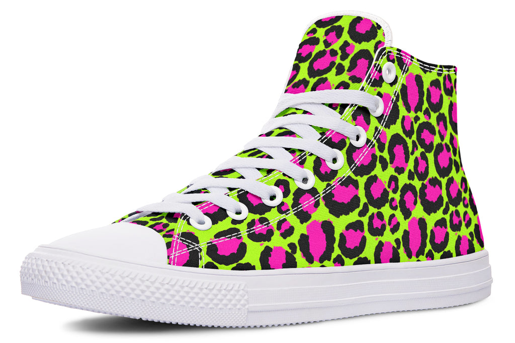 Neon Leopard High Tops - Offbeat Sweetie