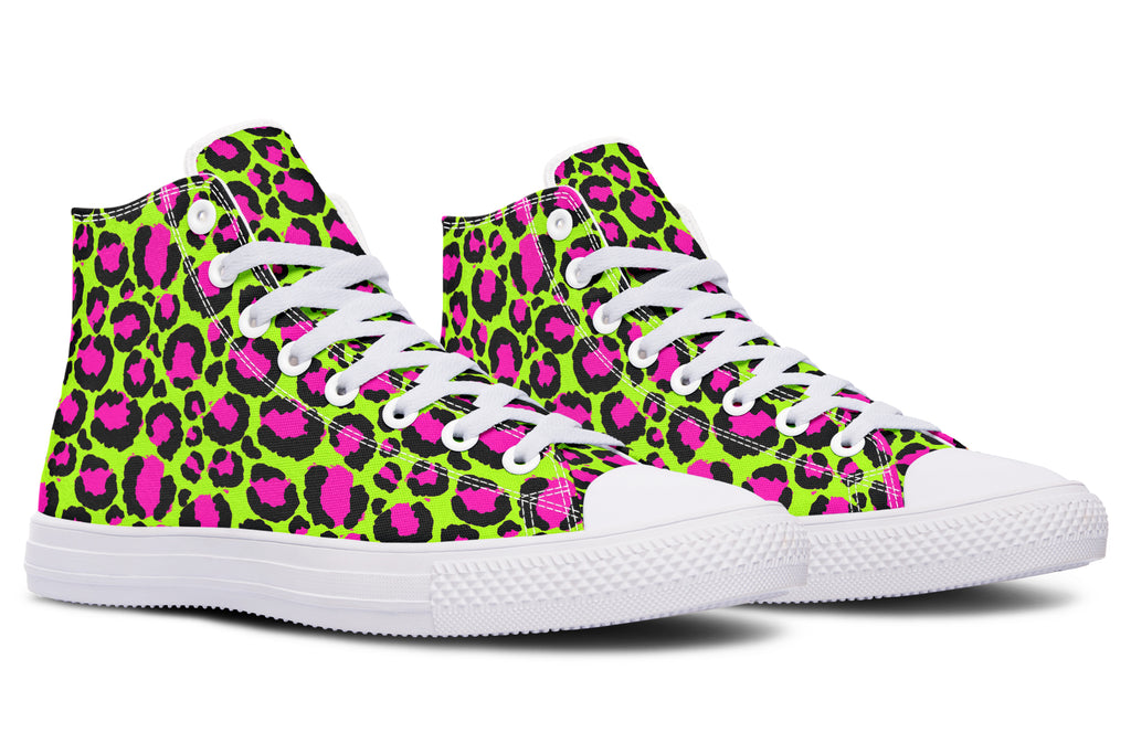 Neon Leopard High Tops - Offbeat Sweetie