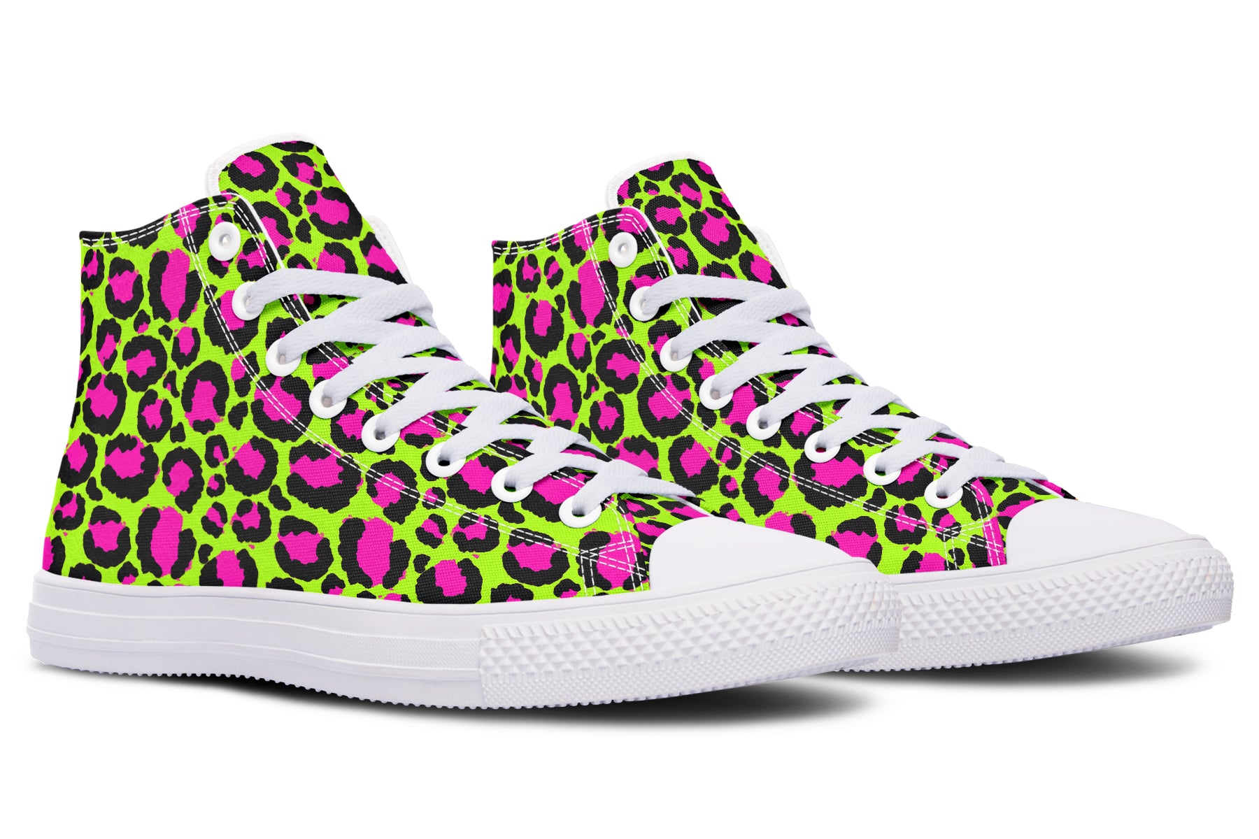 Neon Leopard High Tops - Offbeat Sweetie