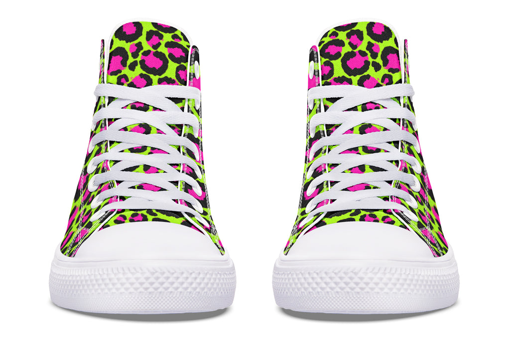 Neon Leopard High Tops - Offbeat Sweetie