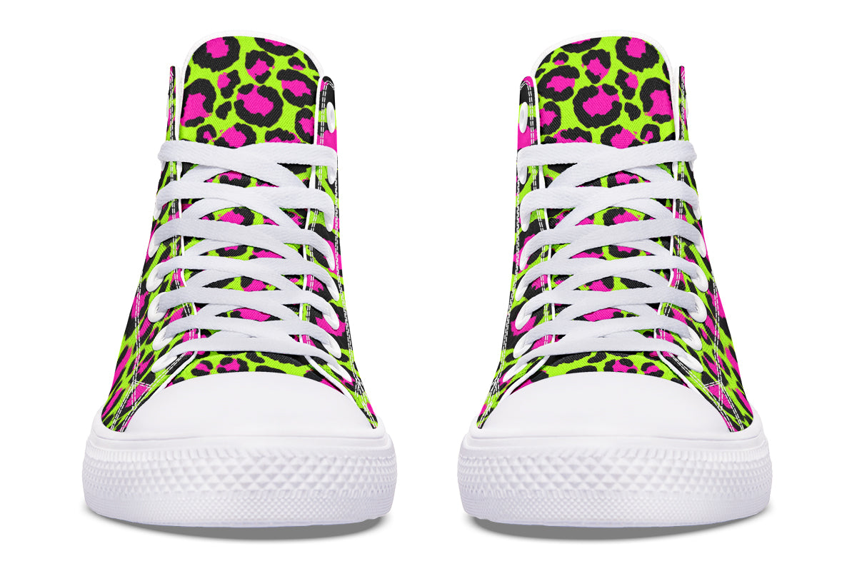 Neon Leopard High Tops - Offbeat Sweetie