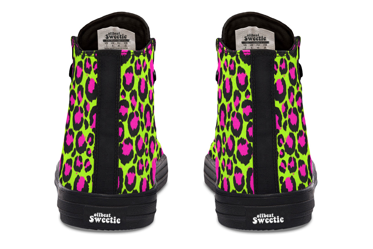 Neon Leopard High Tops - Offbeat Sweetie