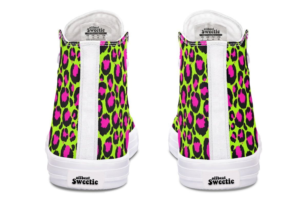 Neon Leopard High Tops - Offbeat Sweetie