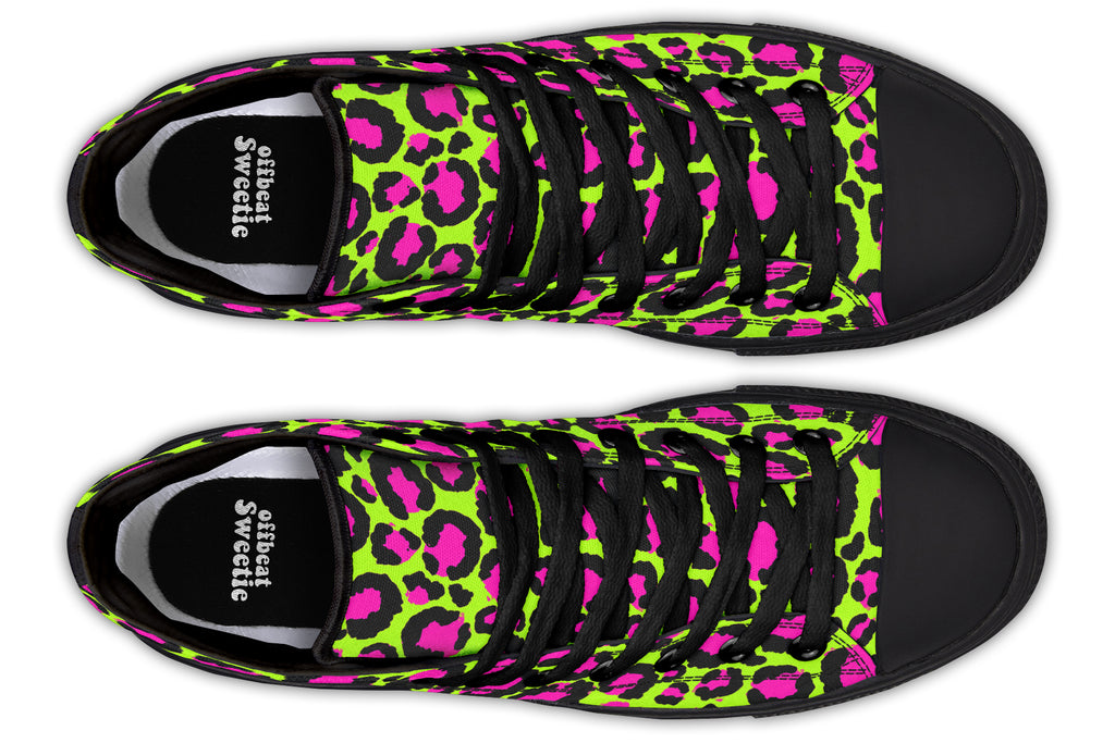 Neon Leopard High Tops - Offbeat Sweetie