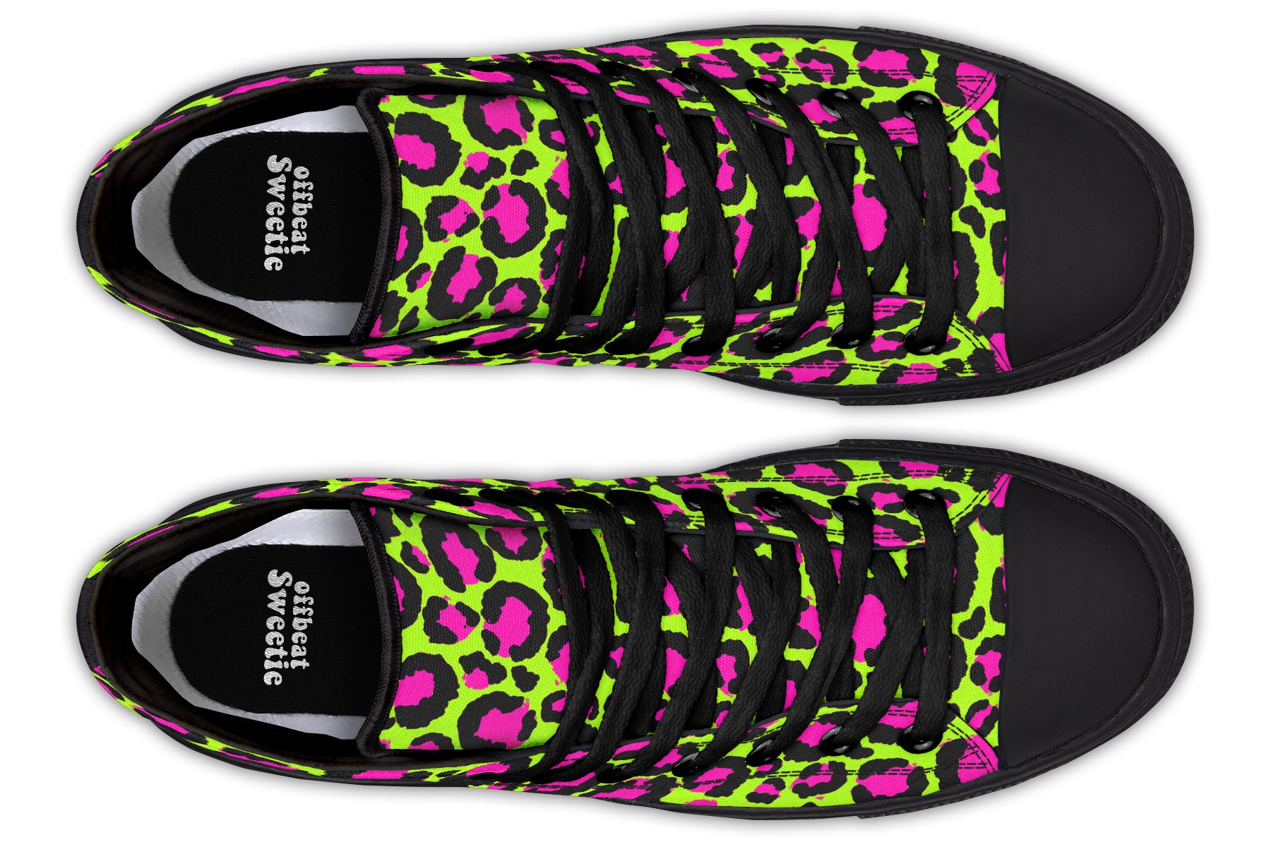 Neon Leopard High Tops - Offbeat Sweetie